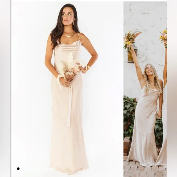 sachin and babi light blue dress bebe | Dresses | Bnwt Bebe Silk Slip Dress Size Small Champagne Color  Stunning Dress main image 0